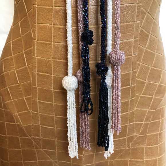 Belt or Necklace Wrap, Beaded & Tasseled, Choose Your Color main image 9